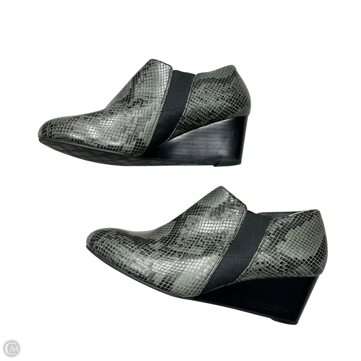 Boots Ankle Heels By Vionic In Snakeskin Print, Size: 9.5