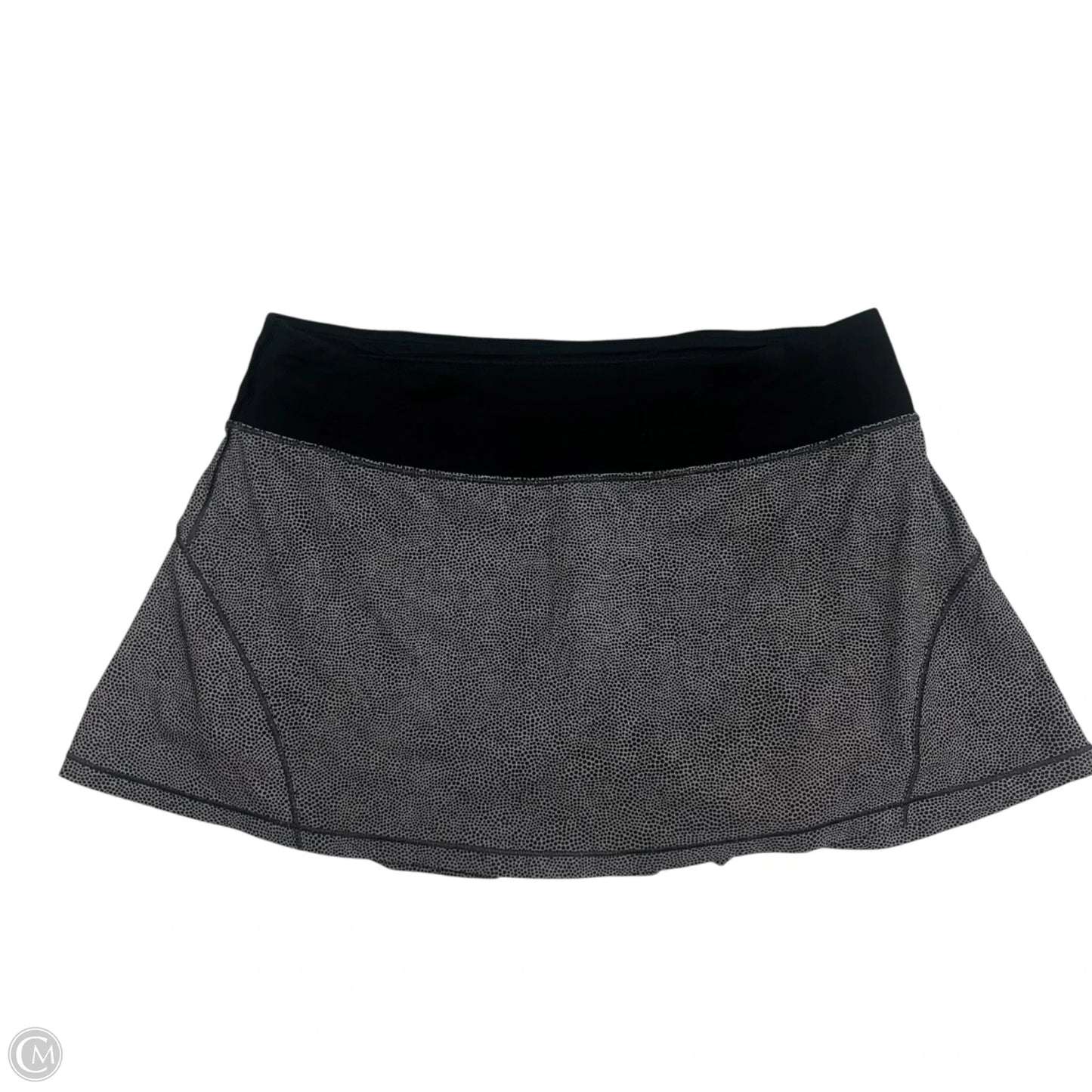 Athletic Skort By Lululemon In Black & Grey, Size: M