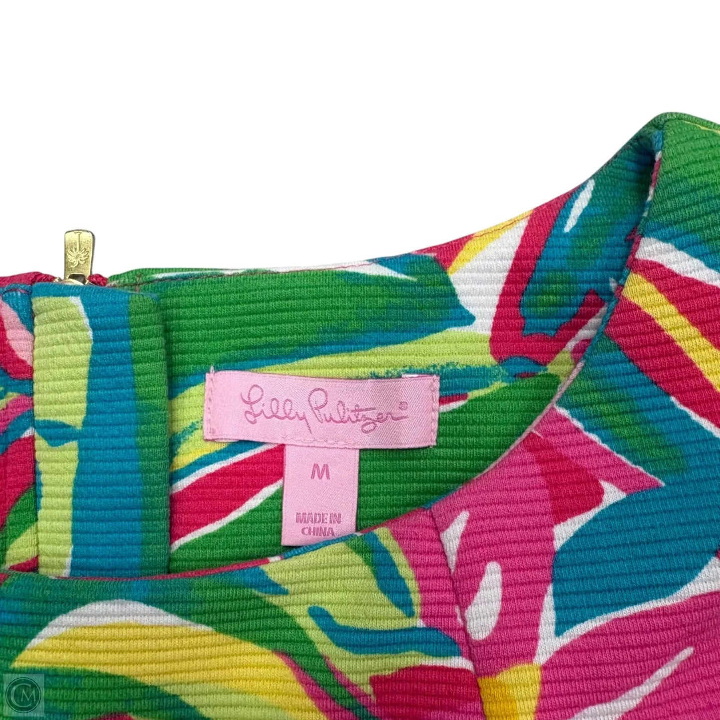 Dress Designer By Lilly Pulitzer In Green & Pink, Size: M