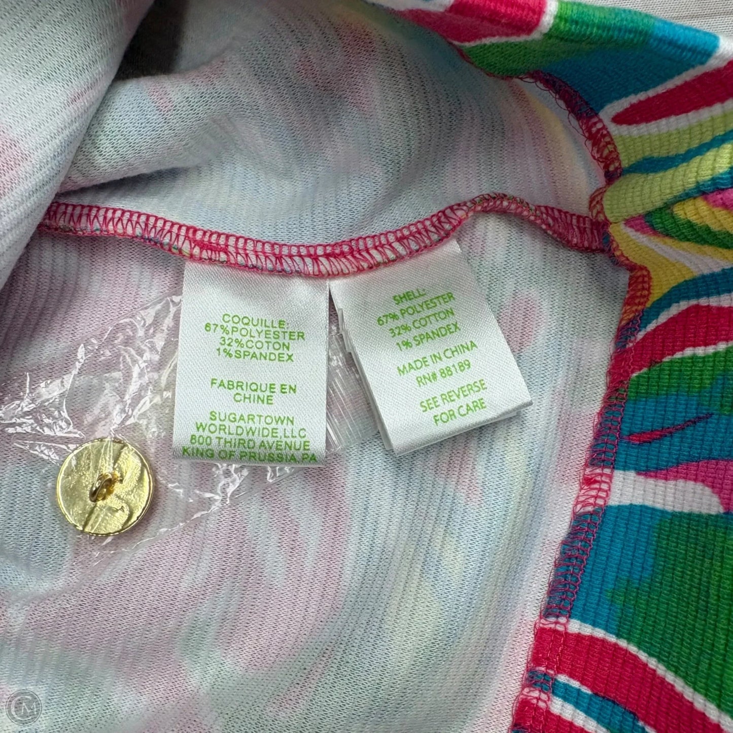 Dress Designer By Lilly Pulitzer In Green & Pink, Size: M