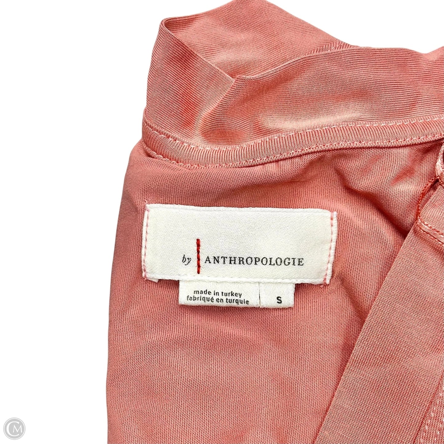 Top Short Sleeve Basic By Anthropologie In Coral, Size: S
