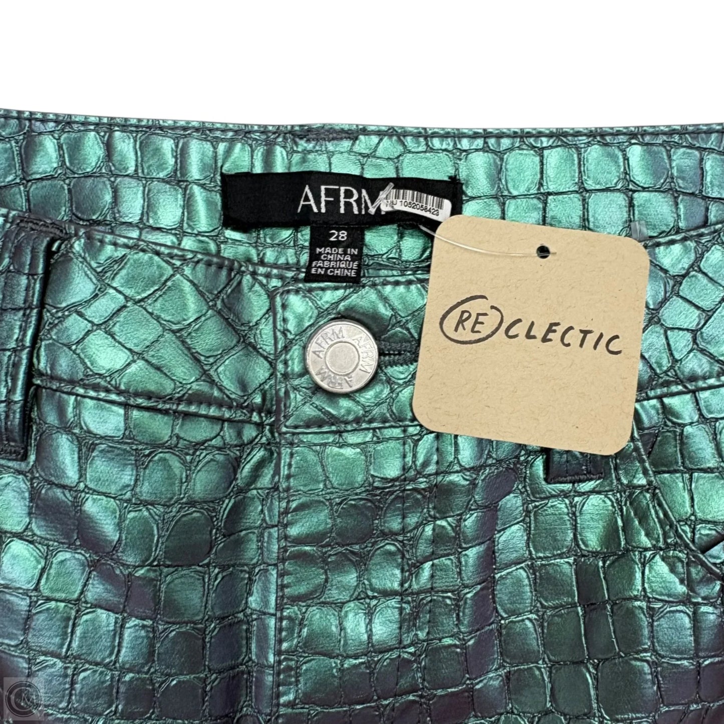 Jeans Straight By Afrm In Green & Purple, Size: 6