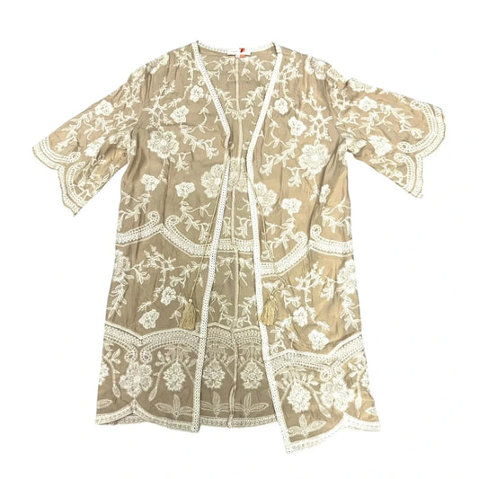 Cardigan By Solitaire In Cream, Size: M
