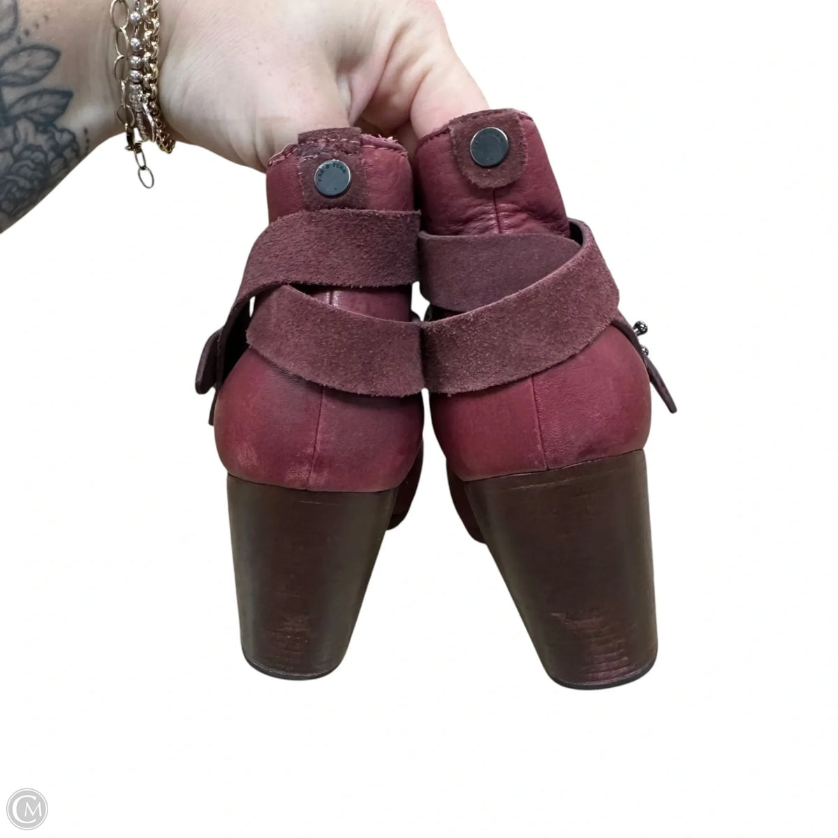 Boots Ankle Heels By Rag And Bone In Red, Size: 9.5