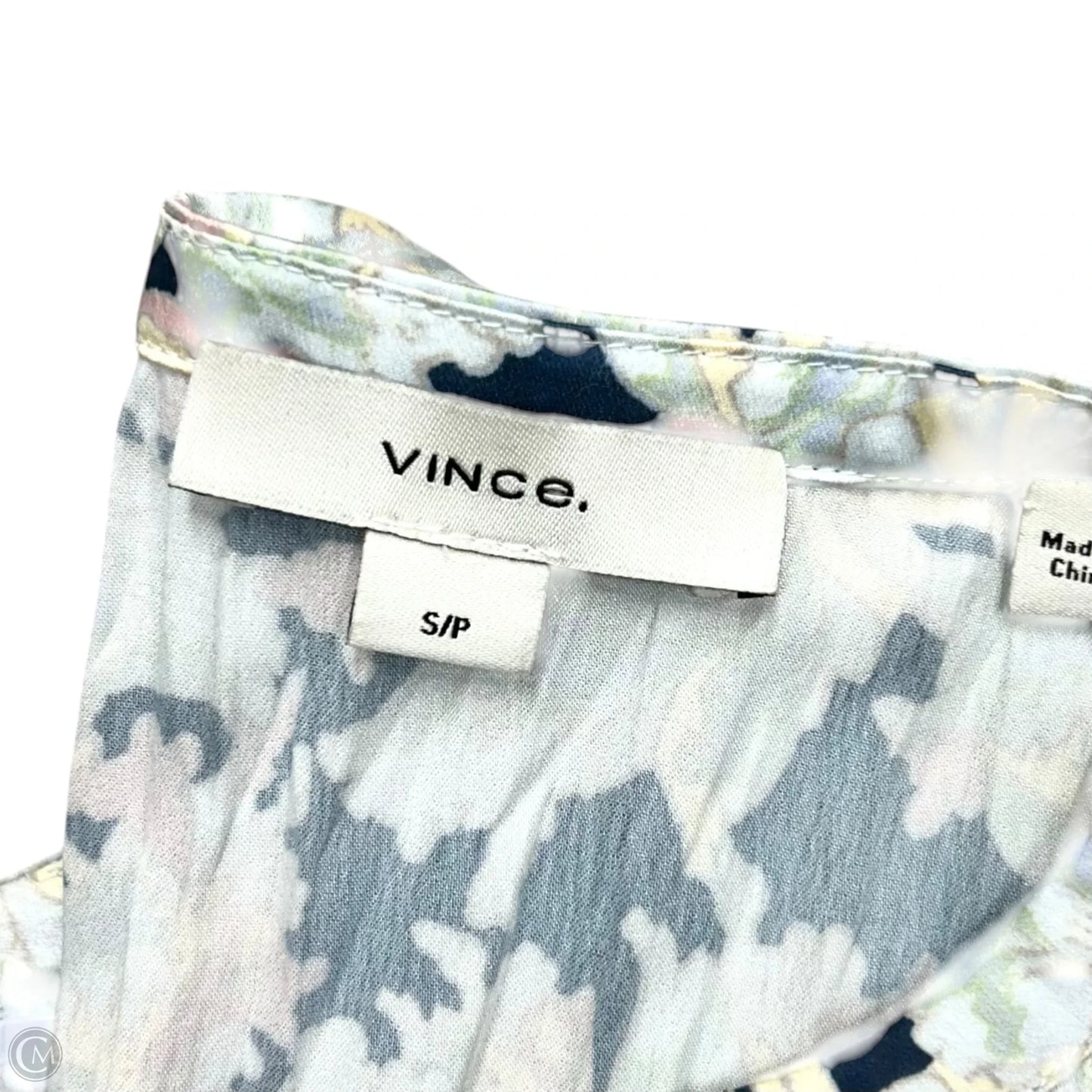 Blouse Long Sleeve By Vince In Floral Print, Size: S