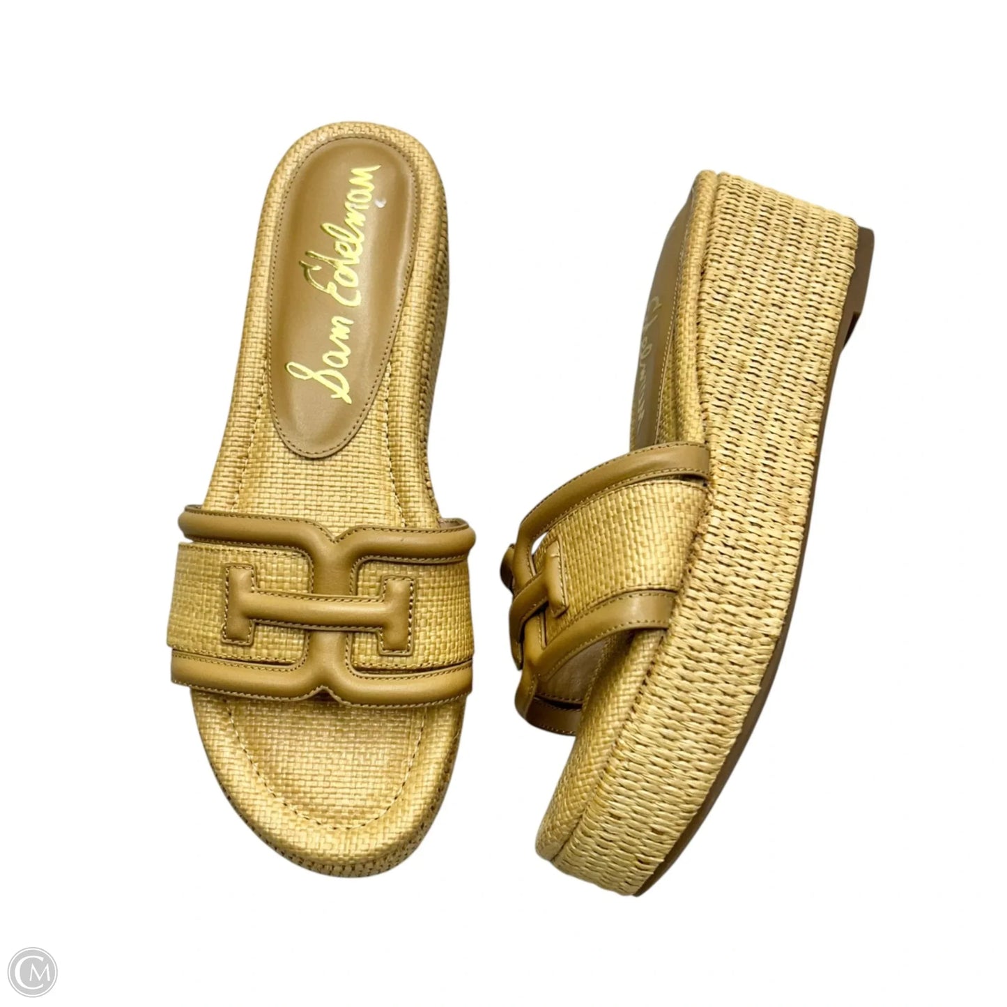 Sandals Heels Platform By Sam Edelman In Tan, Size: 8.5