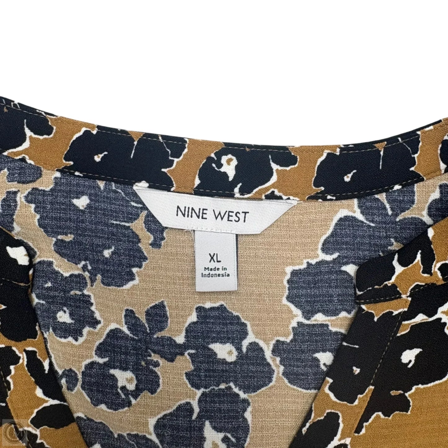 Dress Casual Midi By Nine West In Black & Brown, Size: Xl
