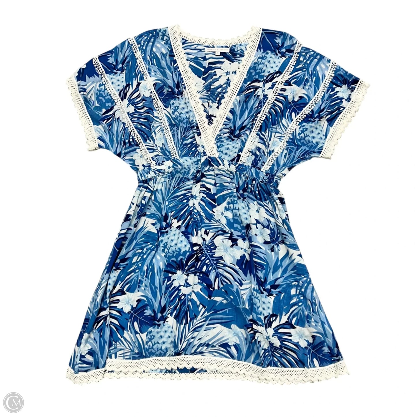 Romper By America & Beyond In Blue & White, Size: M