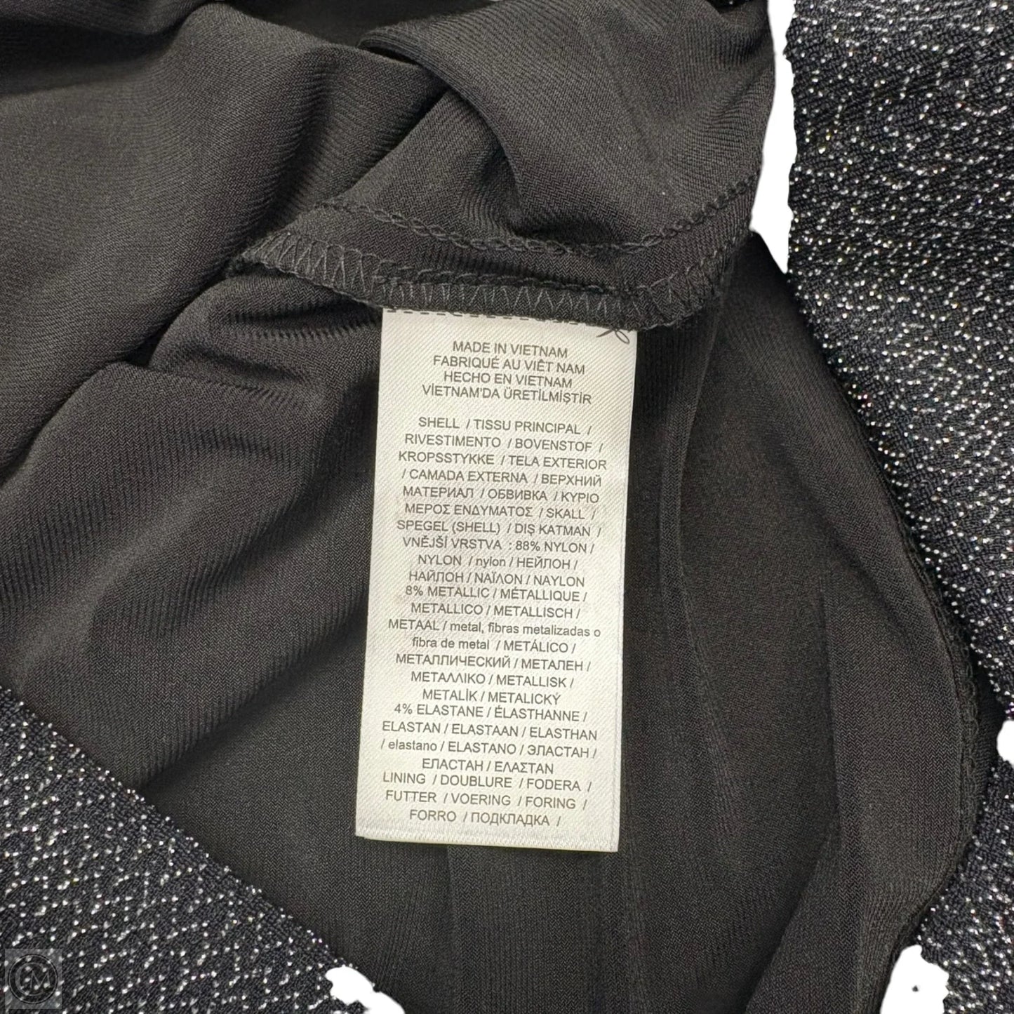Dress Casual Midi By Ralph Lauren In Black & Silver, Size: 2