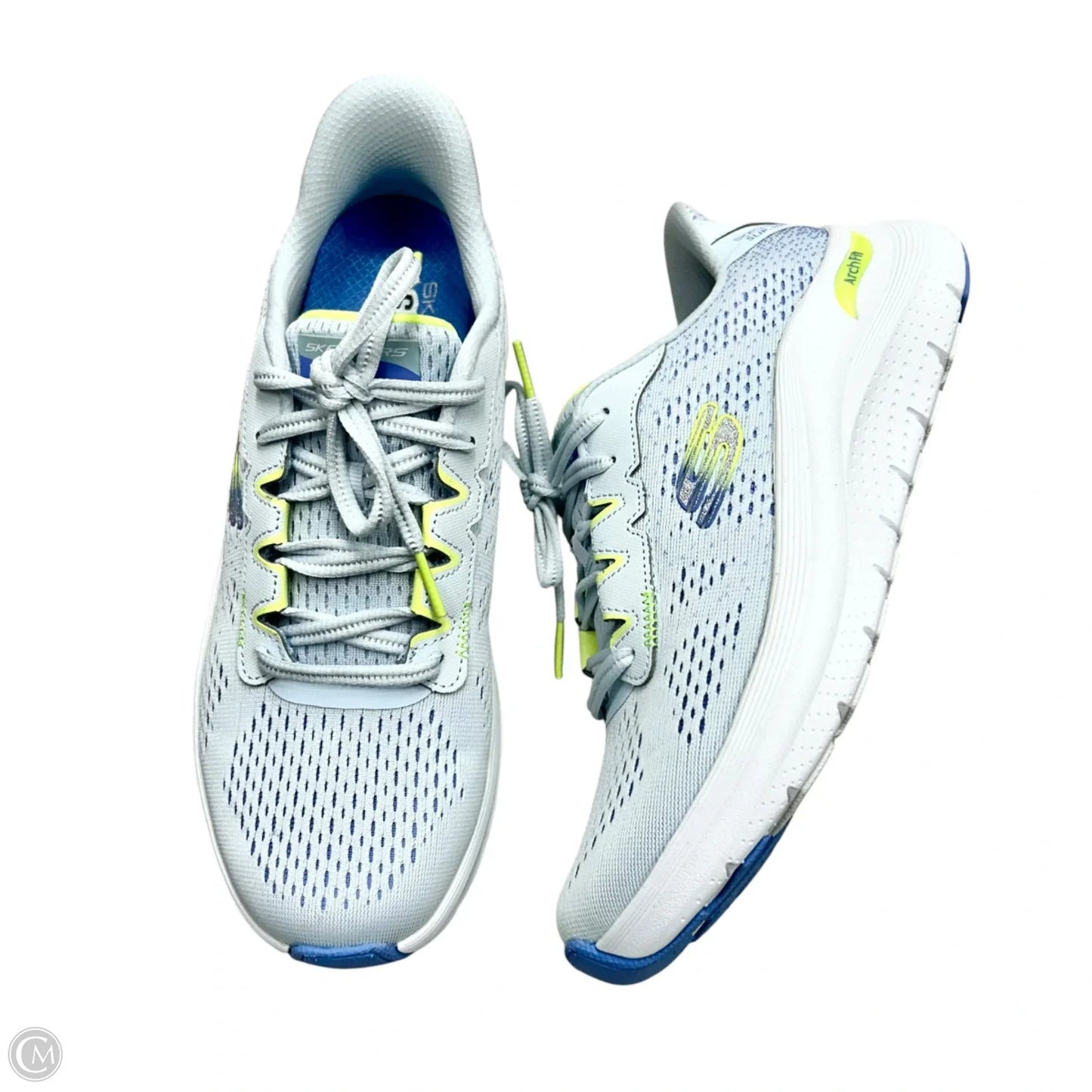 Shoes Sneakers By Skechers In Blue & Green, Size: 8.5