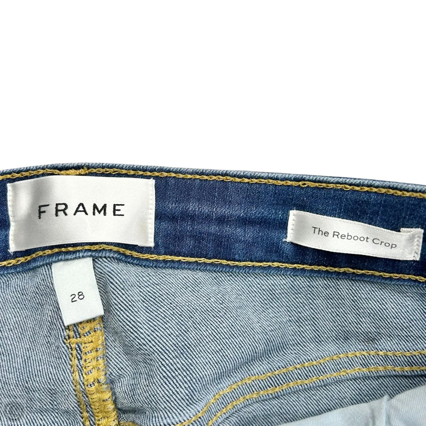 Jeans Boot Cut By Frame In Blue Denim, Size: 6
