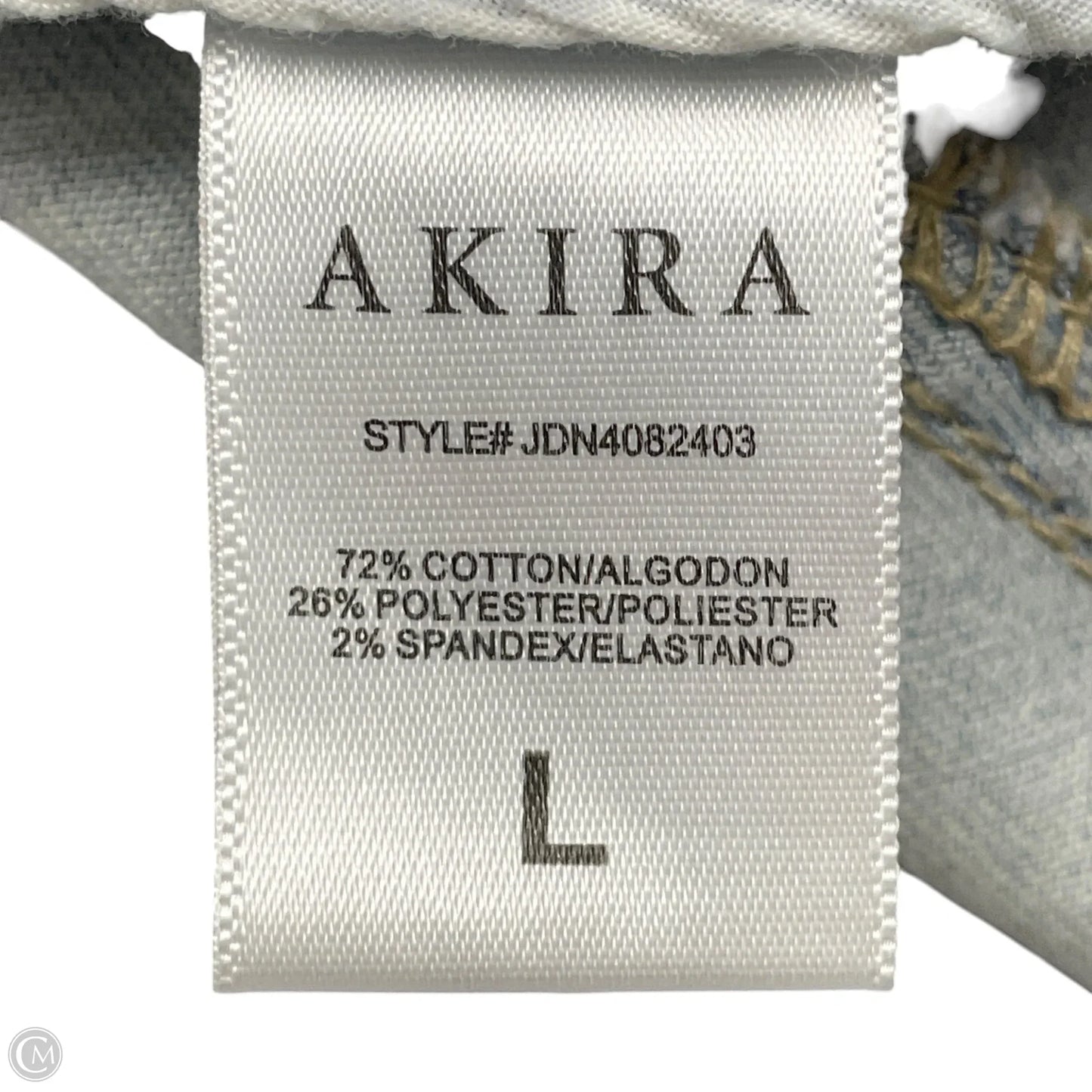 Skirt Mini & Short By Akira In Blue Denim, Size: L