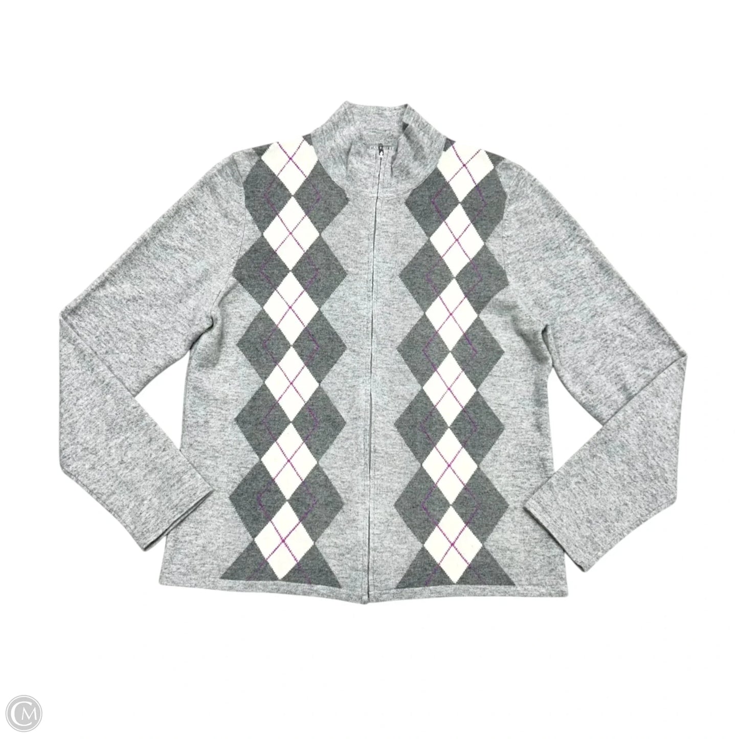 Jacket Cashmere By Charter Club In Grey, Size: L