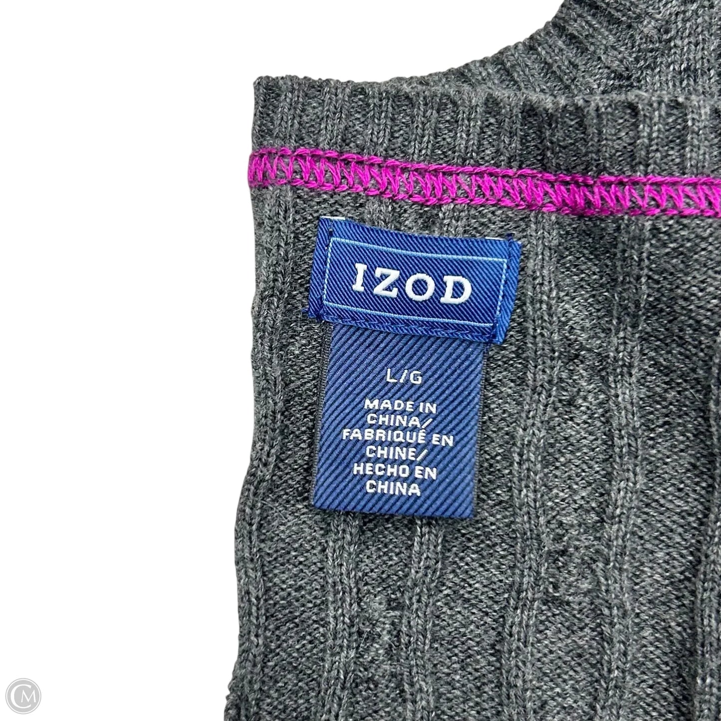 Sweater By Izod In Grey, Size: L
