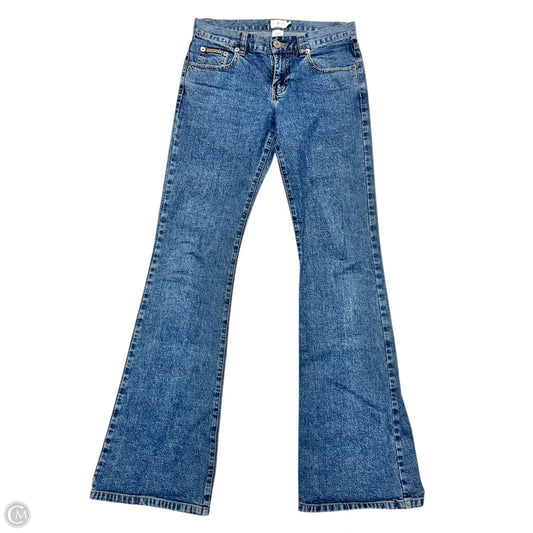 Jeans Flared By Calvin Klein In Blue Denim, Size: 0