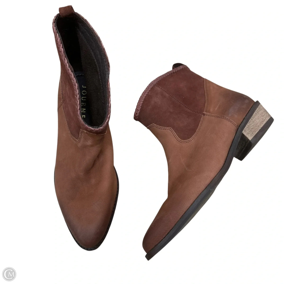 Boots Ankle Flats By Journee In Brown, Size: 9
