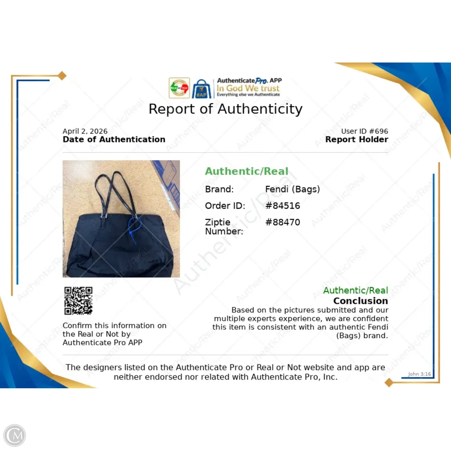 Tote Luxury Designer By Fendi, Size: Small