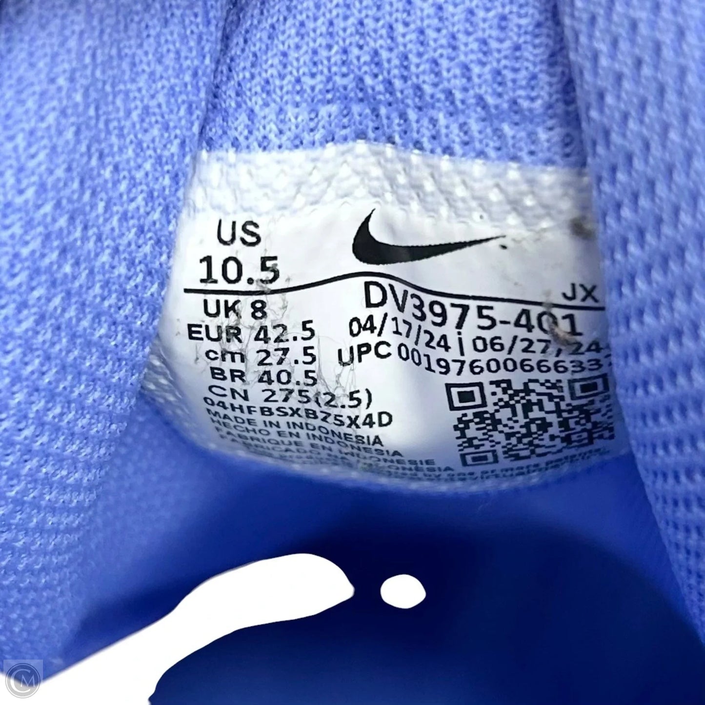 Shoes Athletic By Nike In Blue & White, Size: 10.5