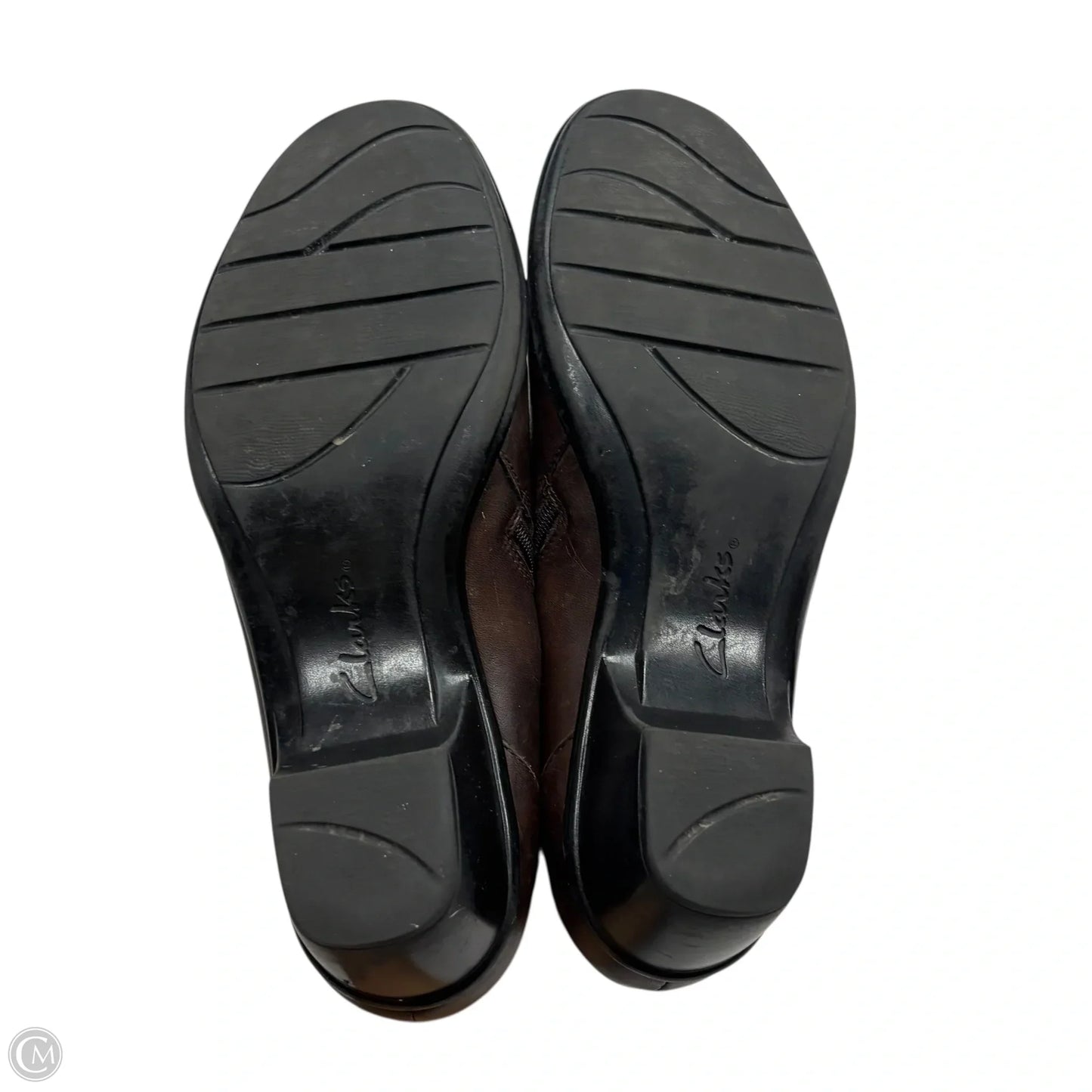 Shoes Heels Block By Clarks In Brown, Size: 8