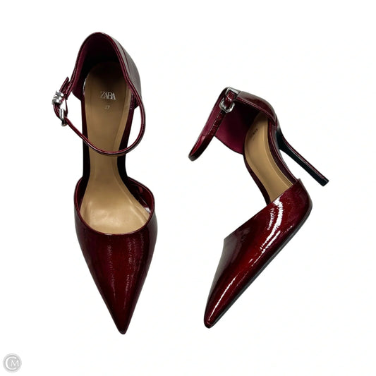 Shoes Heels Kitten By Zara In Red, Size: 6.5