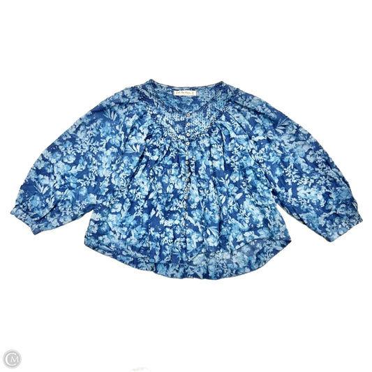 Blouse Long Sleeve By We The Free In Blue, Size: Xs