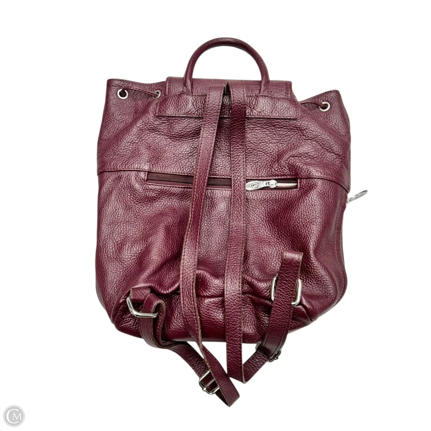 Backpack Leather By Valentina, Size: Medium