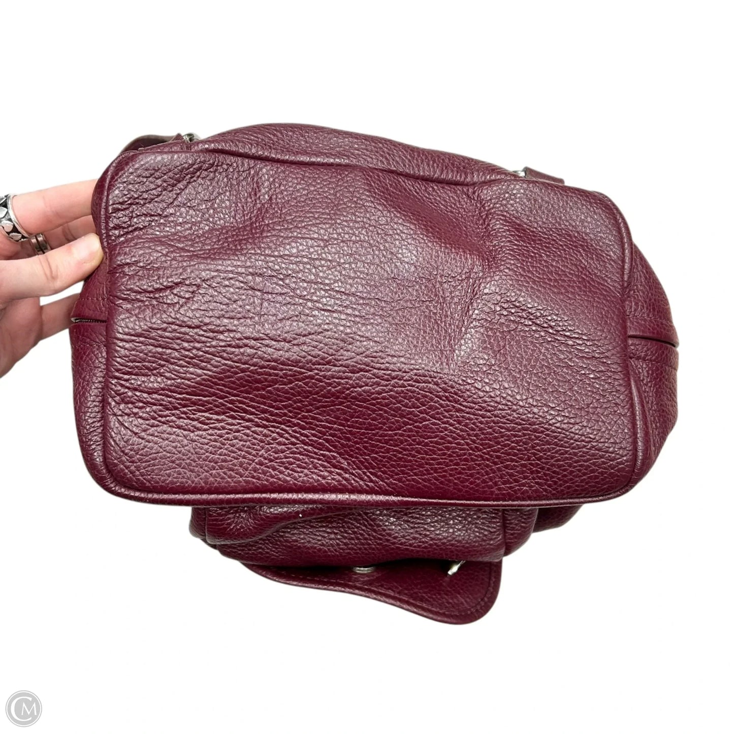 Backpack Leather By Valentina, Size: Medium