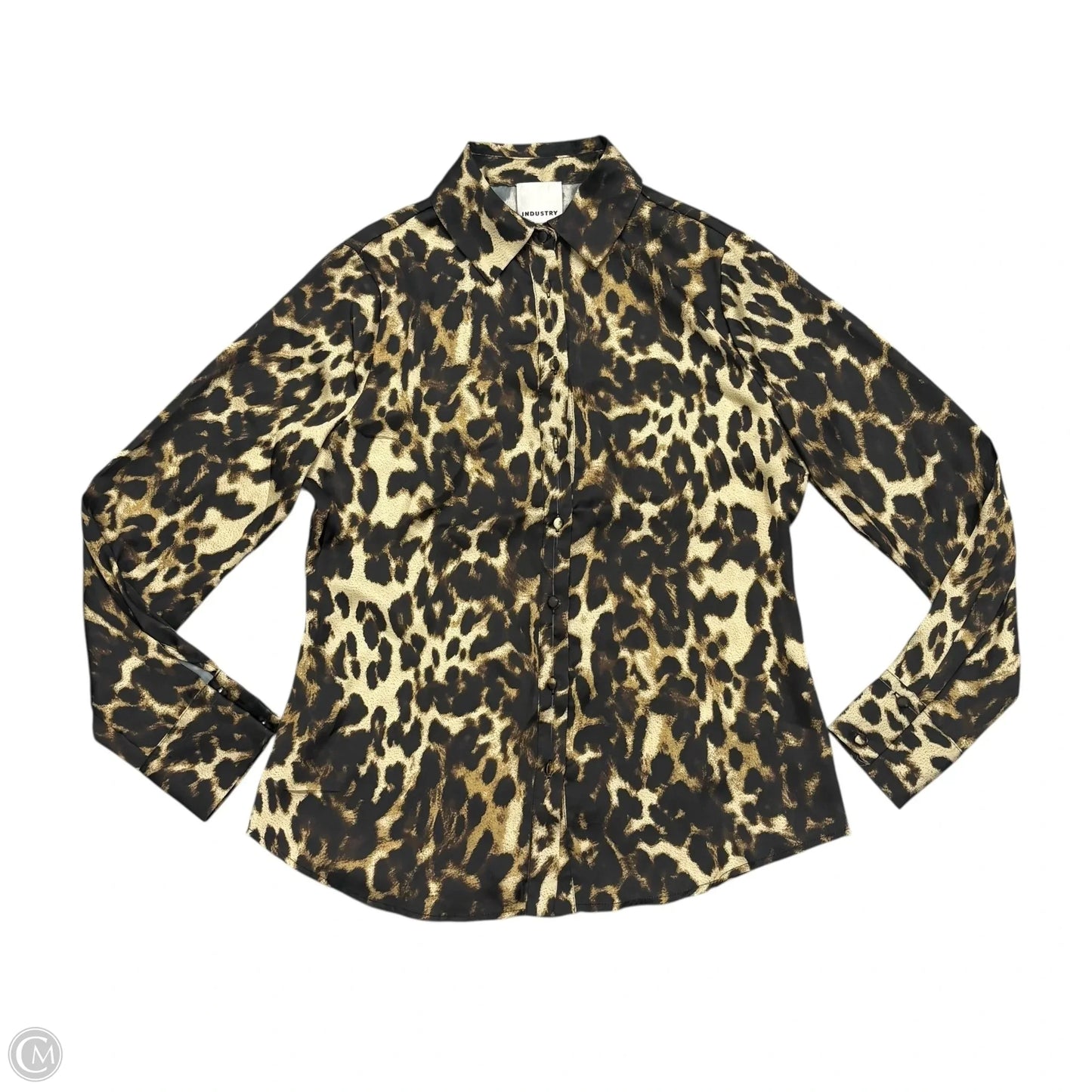 Top Long Sleeve By Industry In Animal Print, Size: S