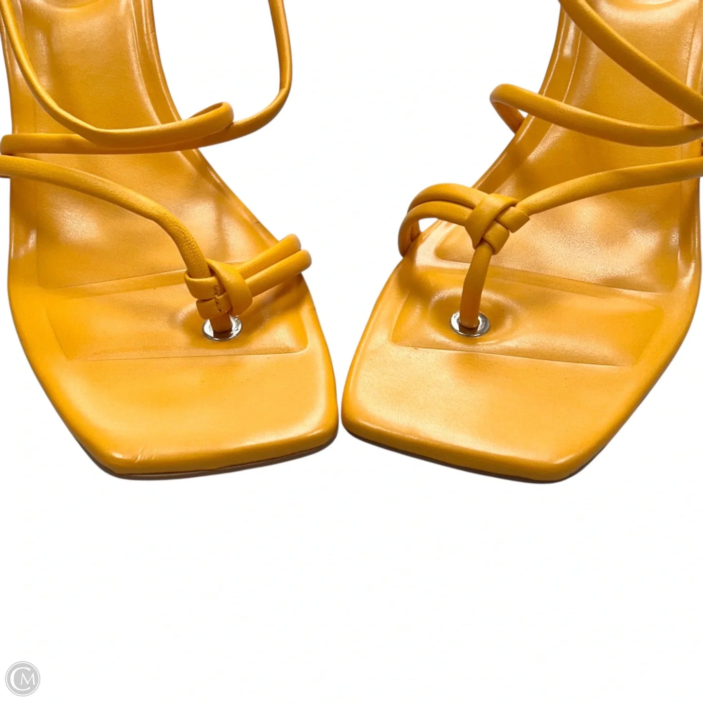 Sandals Heels Block By Marc Fisher In Orange, Size: 8.5