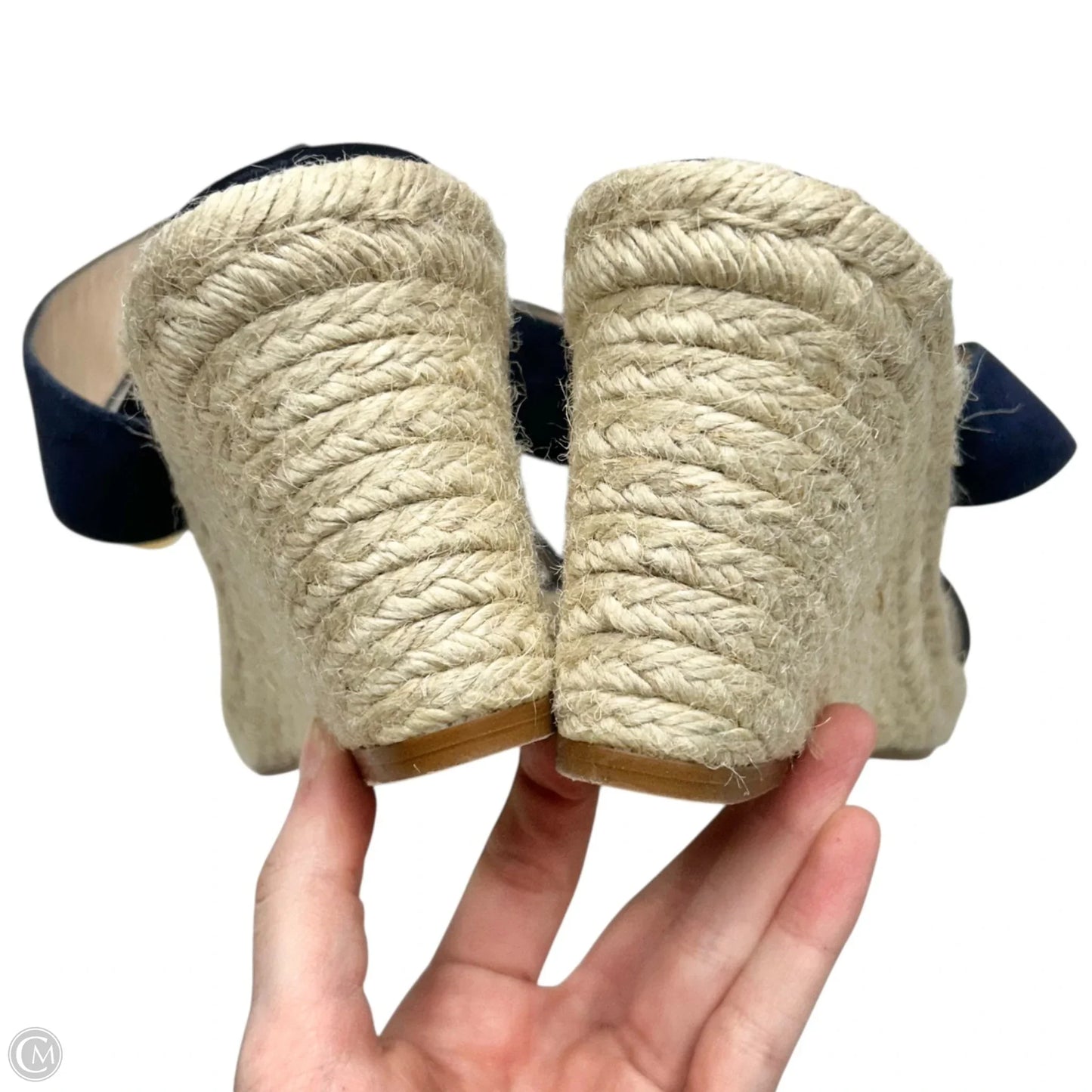 Sandals Designer By Stuart Weitzman In Blue & Tan, Size: 8