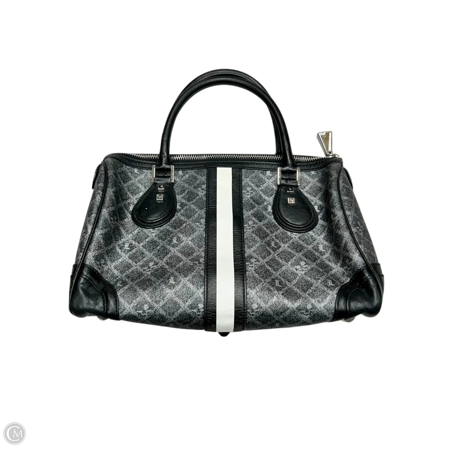 Handbag Leather By Lamb, Size: Medium