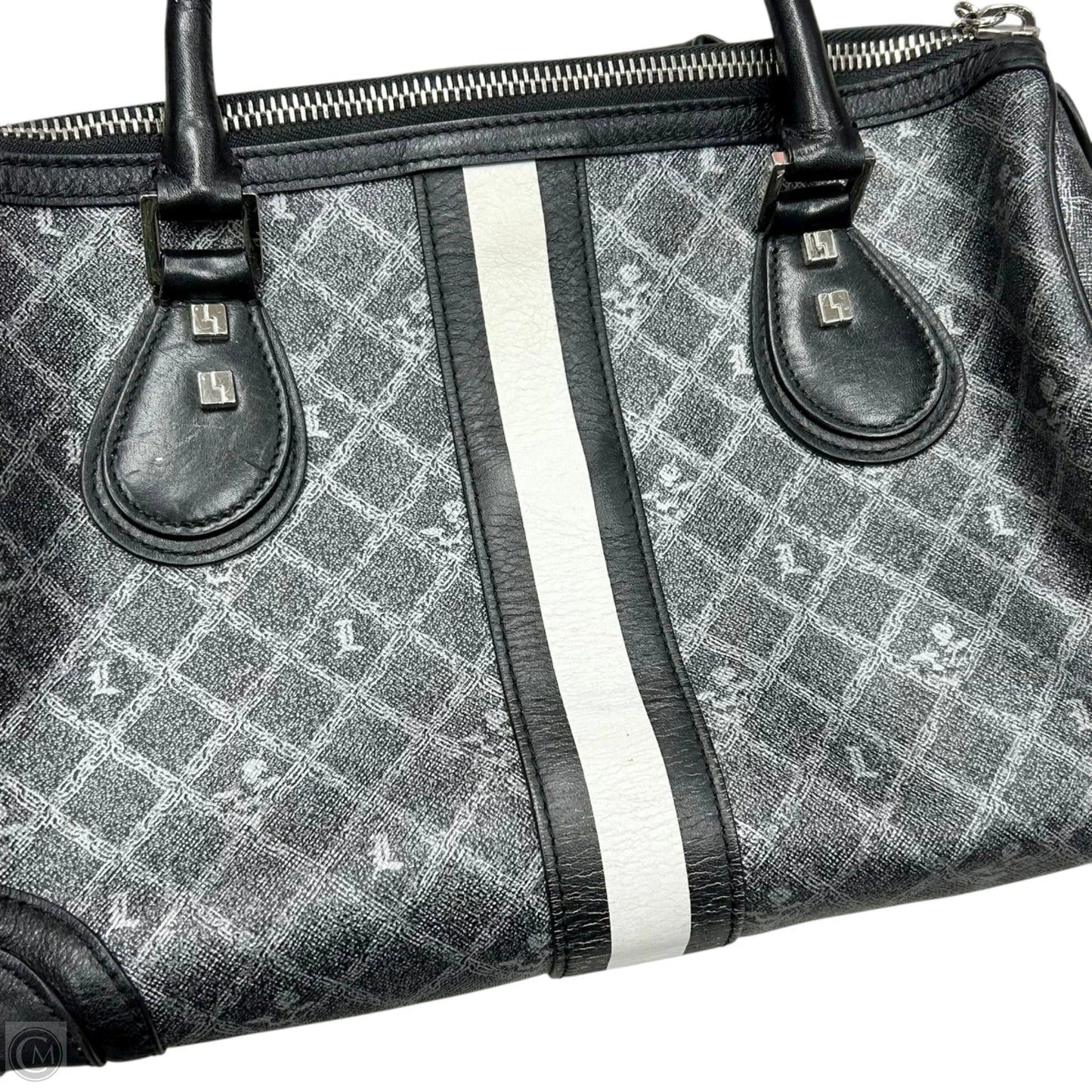 Handbag Leather By Lamb, Size: Medium