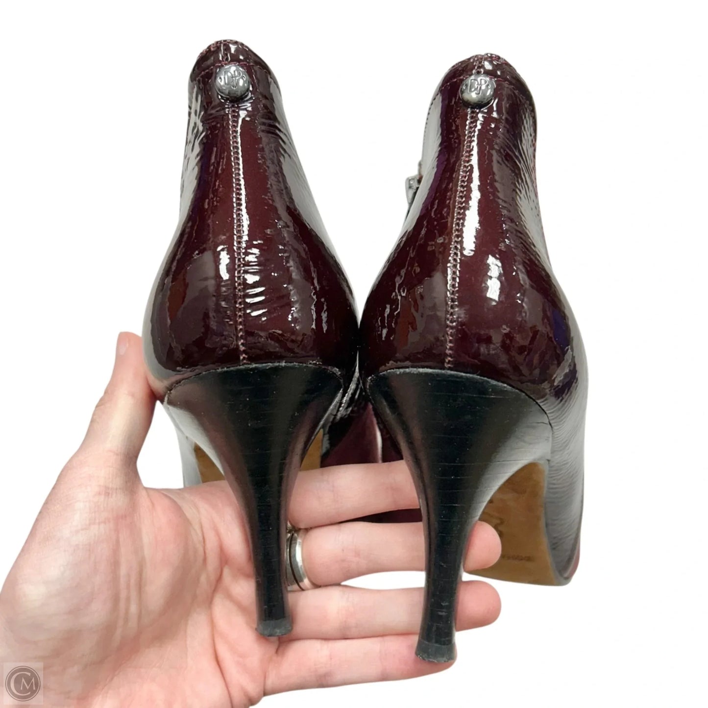 Boots Ankle Heels By Donald Pliner In Maroon, Size: 11