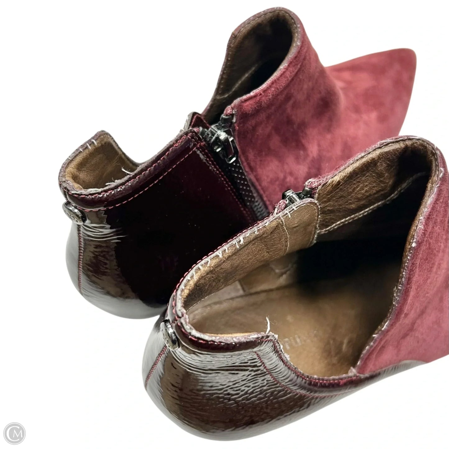 Boots Ankle Heels By Donald Pliner In Maroon, Size: 11