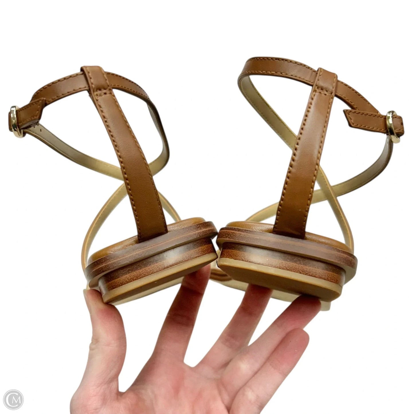 Sandals Designer By Michael Kors In Brown, Size: 9