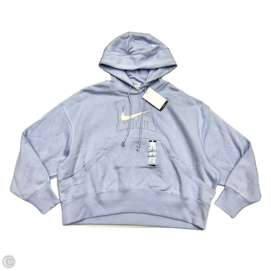 Sweatshirt Hoodie By Nike In Purple, Size: S