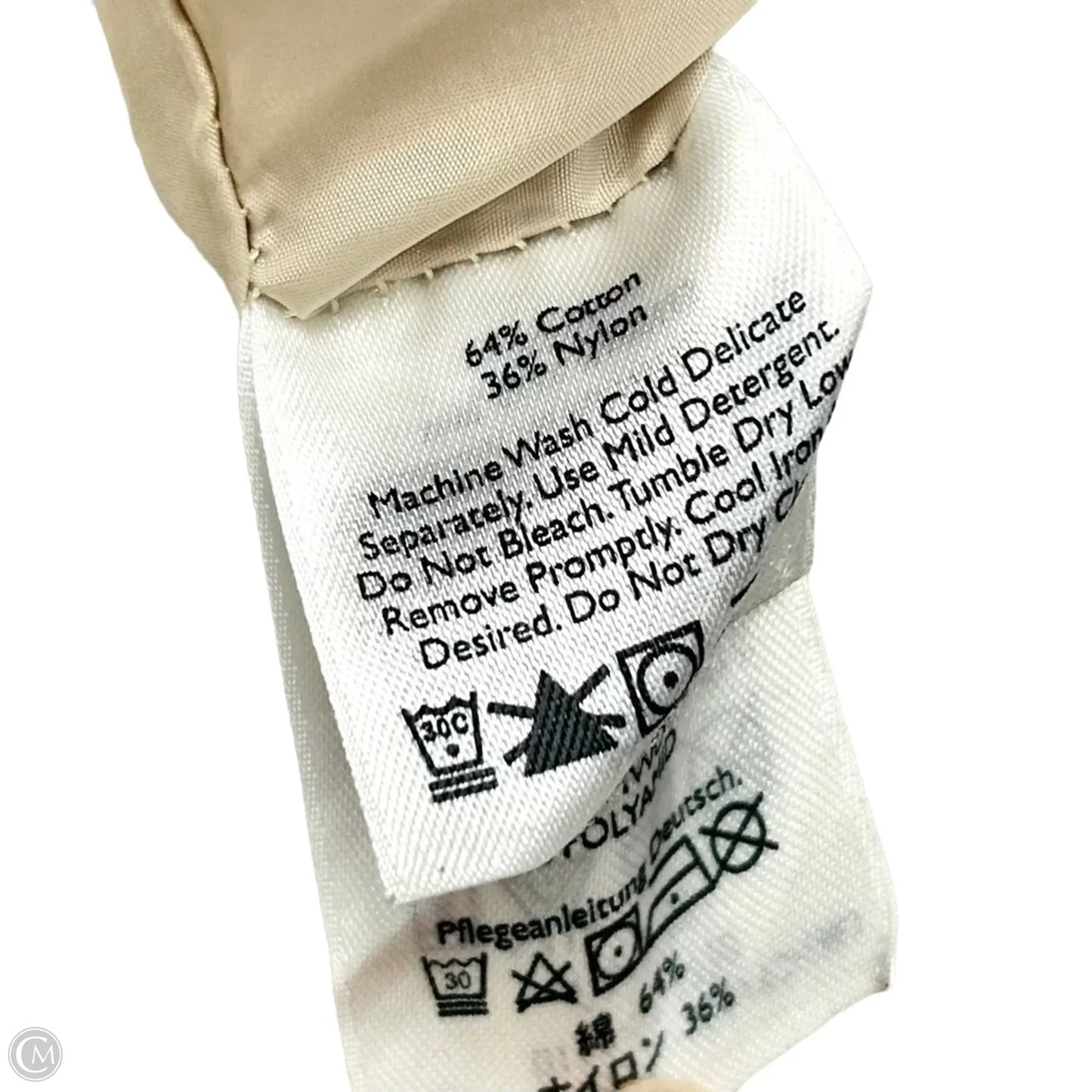 Jacket Windbreaker By Eddie Bauer In Cream, Size: S