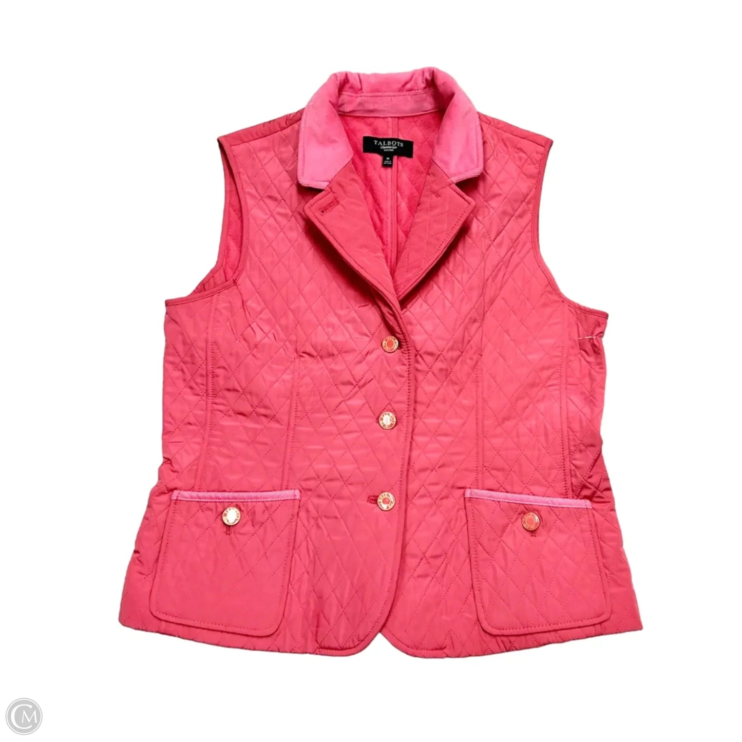 Vest Puffer & Quilted By Talbots In Pink, Size: M