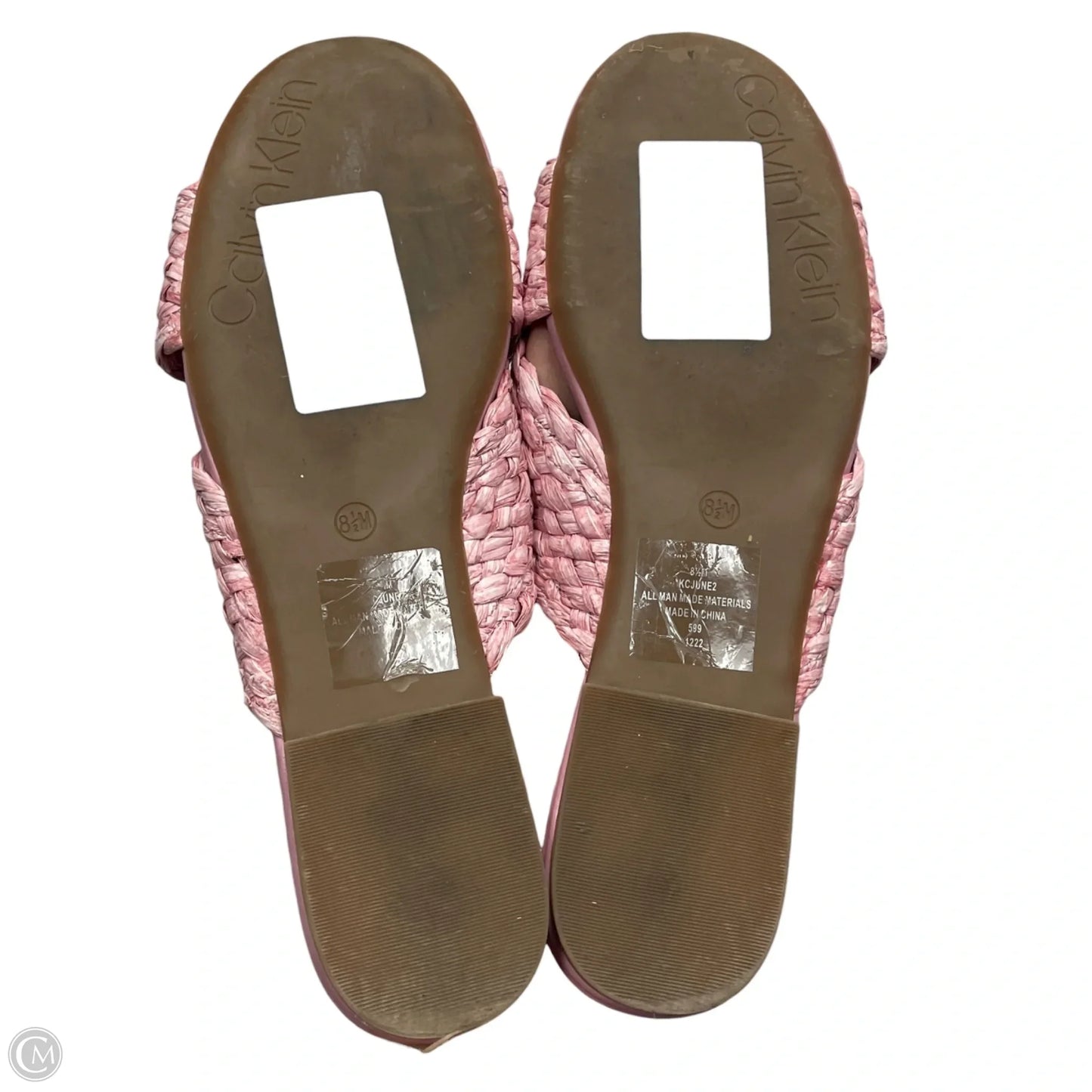 Sandals Flats By Calvin Klein In Pink, Size: 8.5