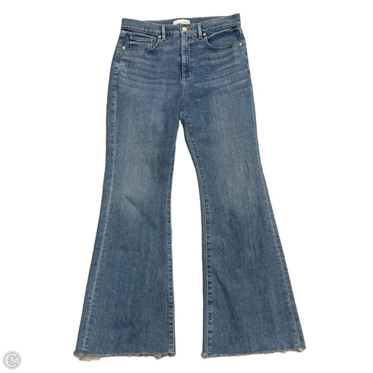 Jeans Flared By Loft In Blue Denim, Size: 6