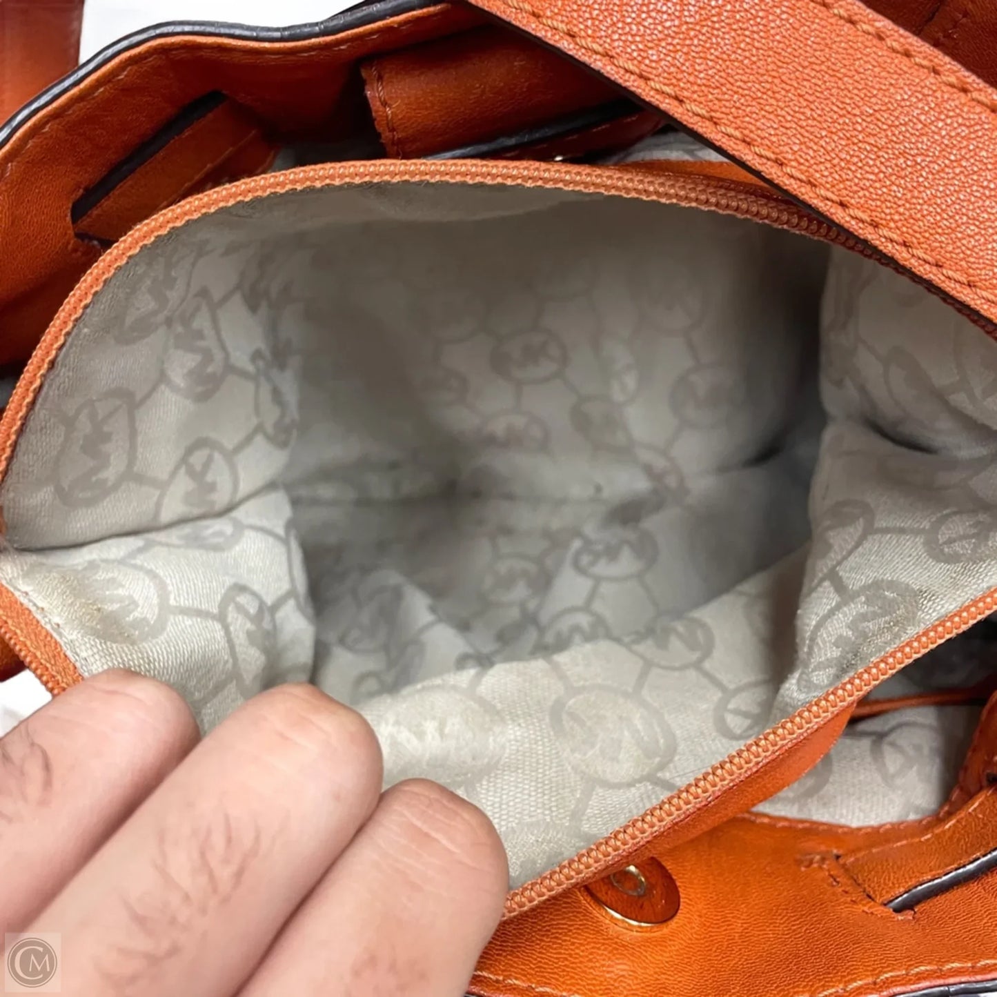 Handbag Leather By Michael By Michael Kors, Size: Large