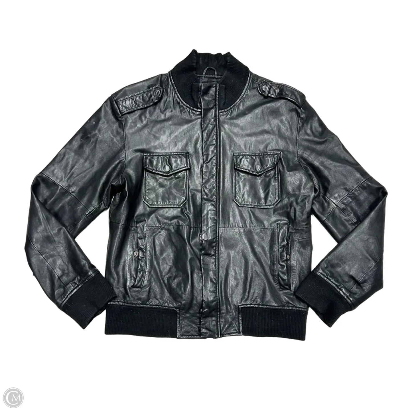 Jacket Leather By Express In Black, Size: M