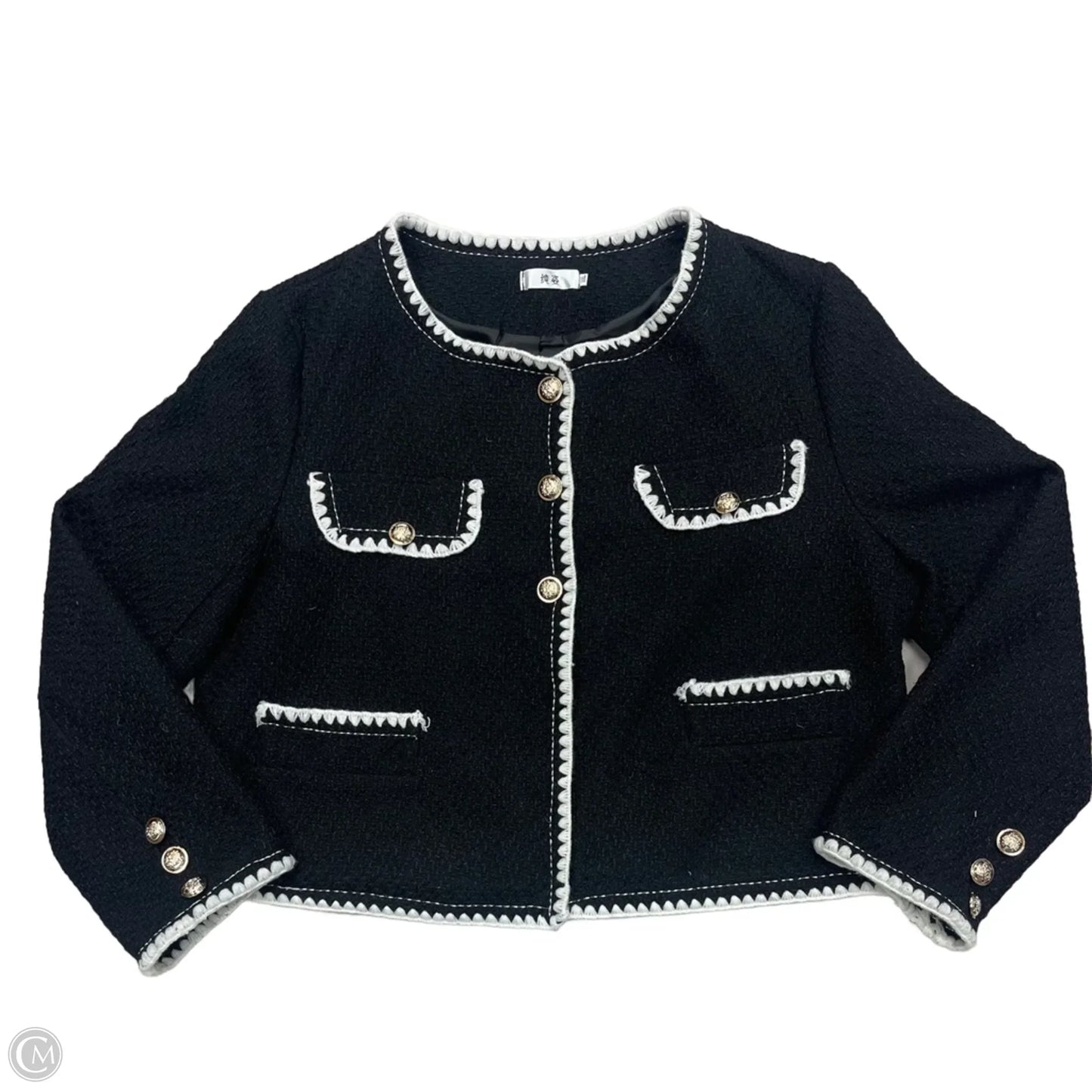 Blazer In Black & White, Size: 3x