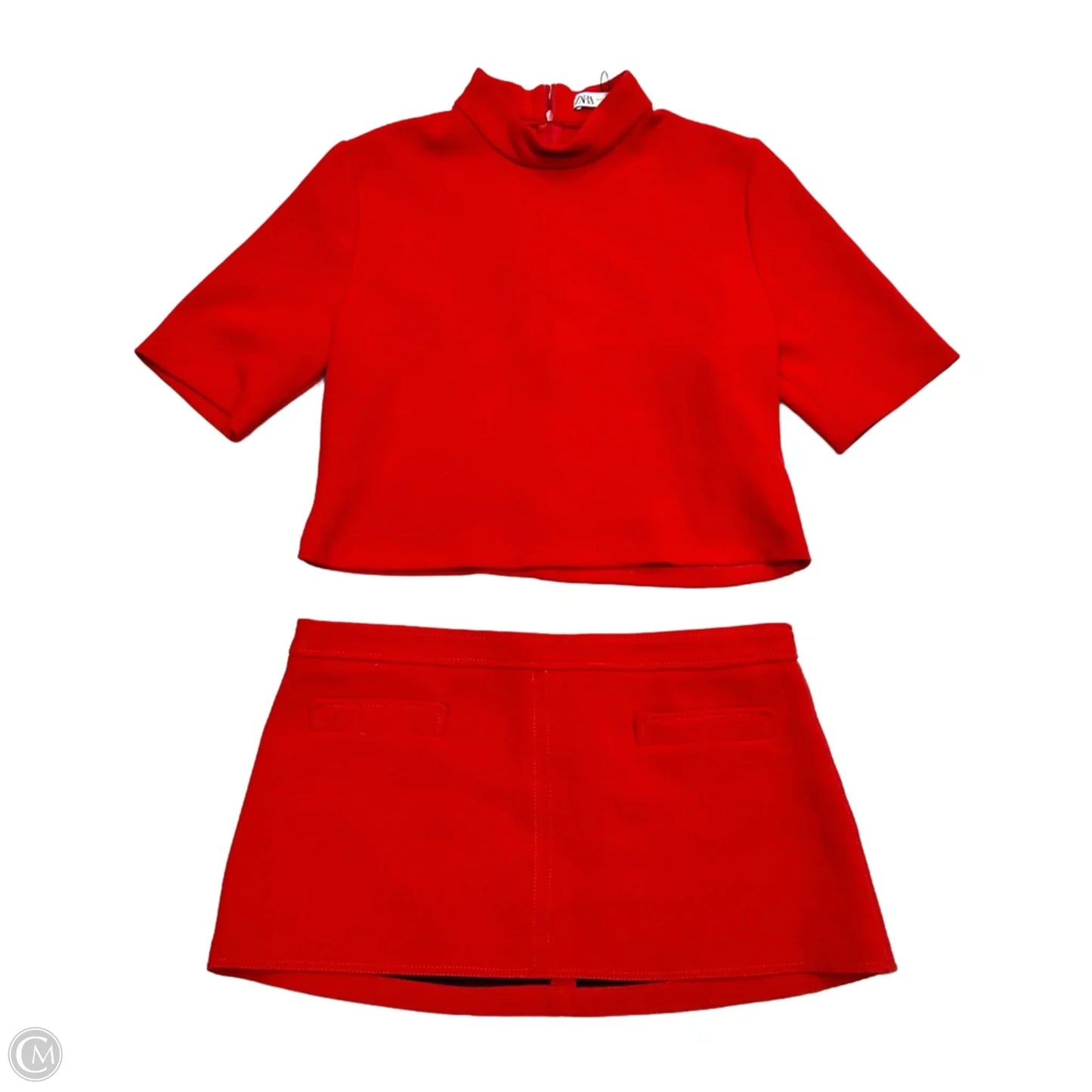 Skirt Set 2pc By Zara In Red, Size: Xxl