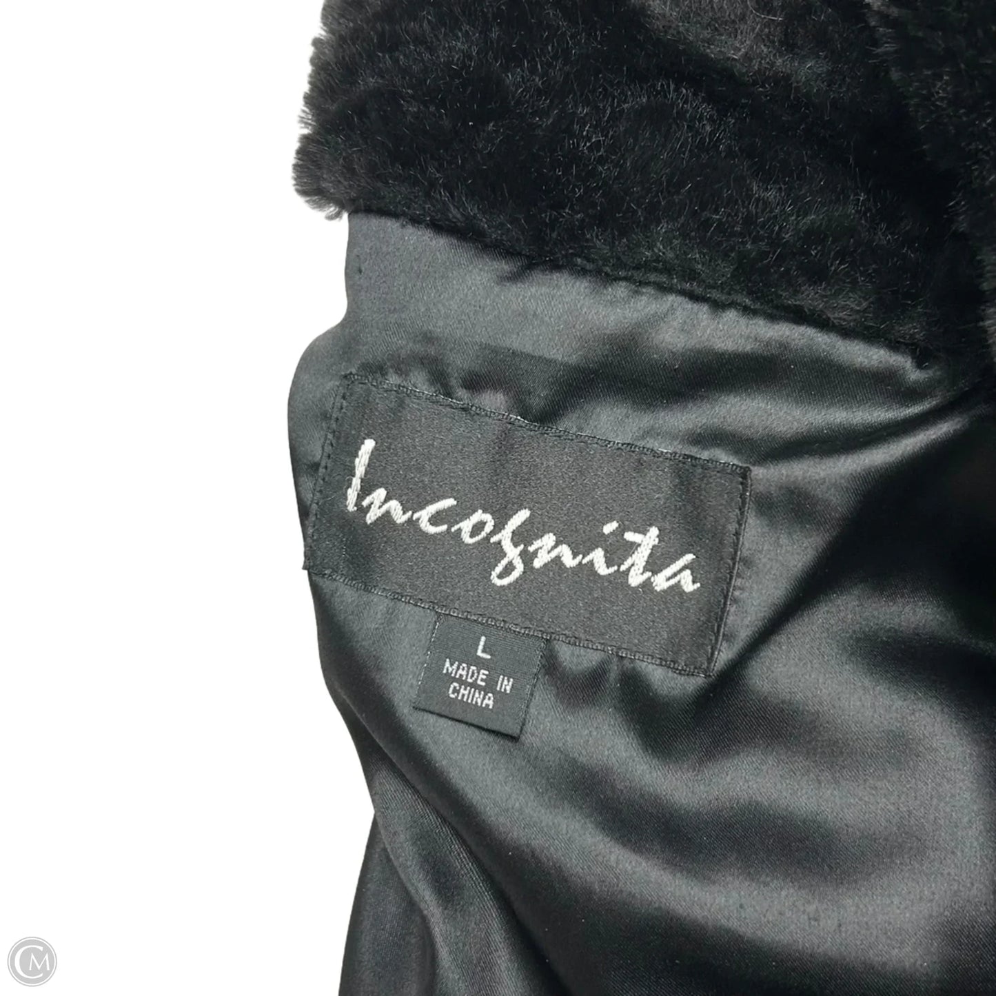 Coat Faux Fur & Sherpa By Incognita In Black, Size: L