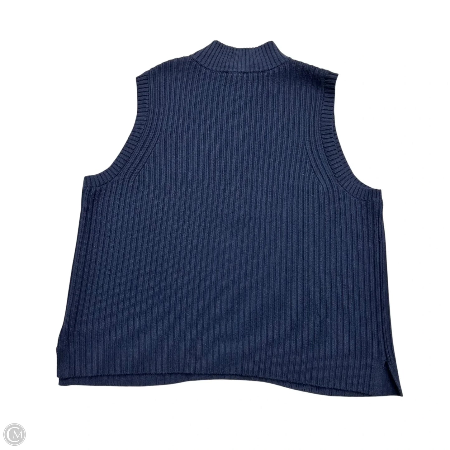 Vest Sweater By Talbots In Navy, Size: 2Xp