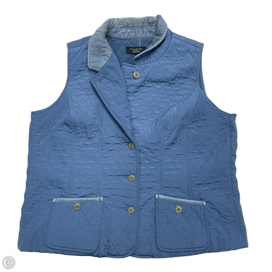 Vest Puffer & Quilted By Talbots In Blue, Size: 1x