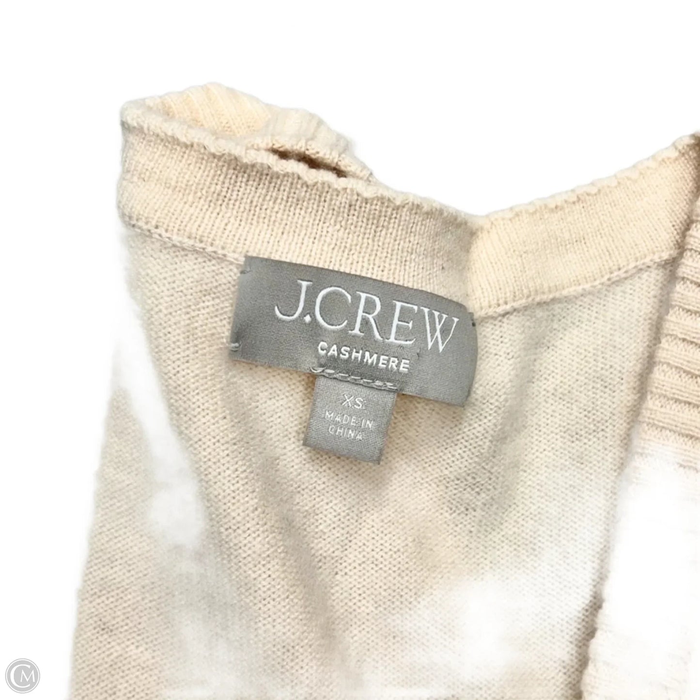 Vest Sweater Cashmere By J. Crew In Cream, Size: Xs