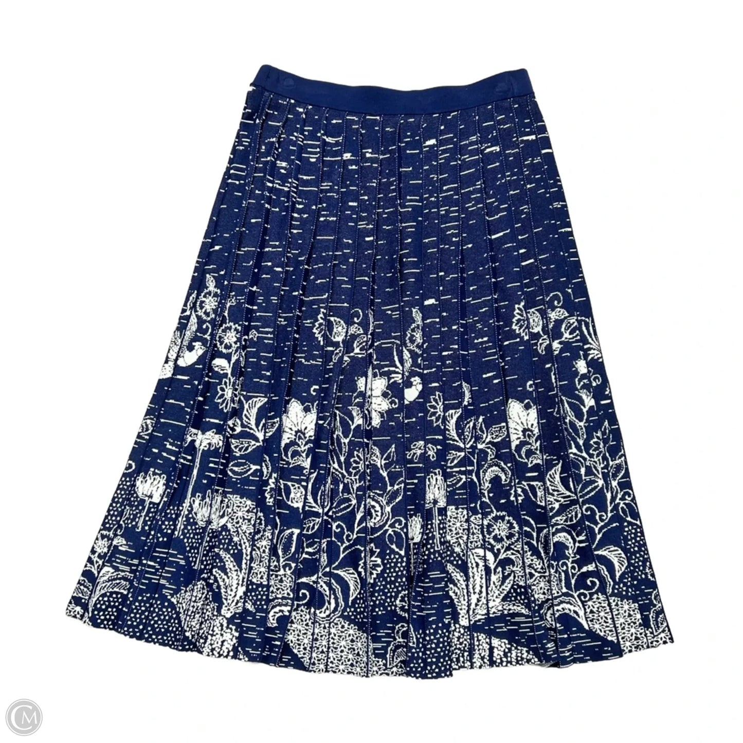 Skirt Maxi By Anthropologie In Blue & White, Size: Xl