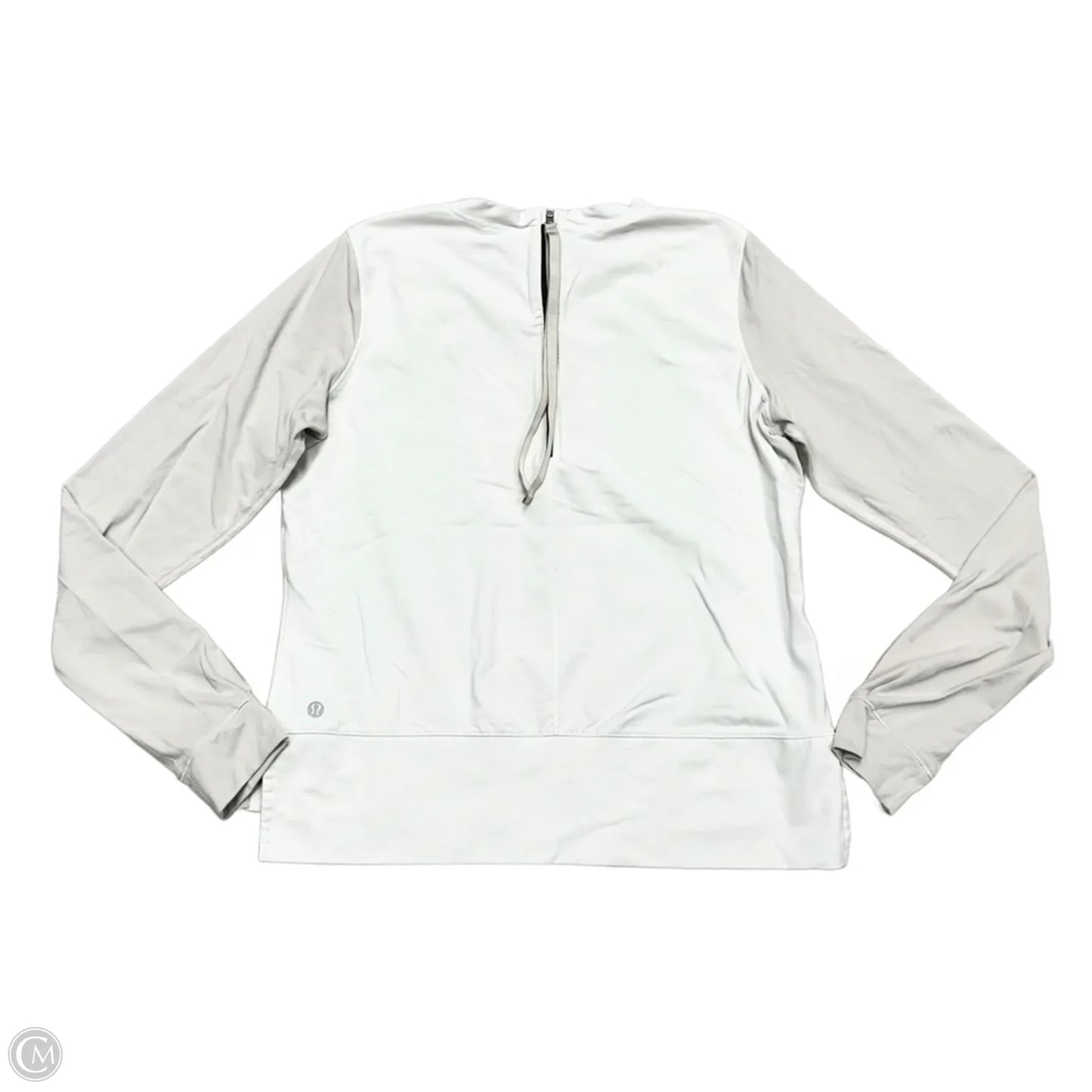 Athletic Top Long Sleeve Collar By Lululemon In White, Size: S